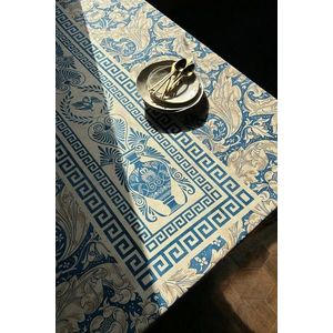 Fata de masa, Hermia, 626SRT1125, Albastru/Alb imagine