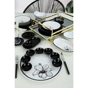 Set de mic dejun, Hermia, 275KRM1701, Antibacterian, Alb/Negru imagine