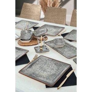 Set de mic dejun, Hermia, 275KRM1714, Antibacterian, Gri închis/Alb imagine