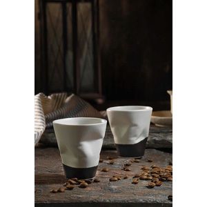 Set cesti de cafea, Hermia, 710KTP3359, Crem/Negru imagine