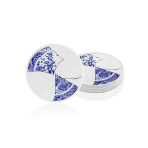 Set platouri servire, Hermia, 280TMA1456, Alb/Albastru imagine