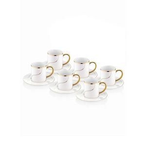Set cesti de cafea, Hermia, 742TMA7549, Farfurie: 12 cm (6 bucăți), Multicolor imagine