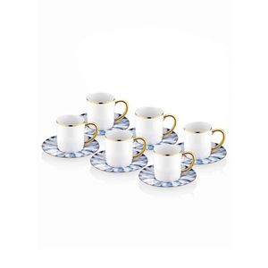 Set cesti de cafea, Hermia, 742TMA7553, Farfurie: 12 cm (6 bucăți), Multicolor imagine