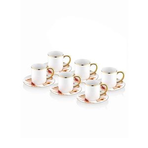 Set cesti de cafea, Hermia, 742TMA7563, Farfurie: 12 cm (6 bucăți), Multicolor imagine