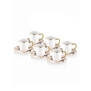 Set cesti de cafea, Hermia, 742TMA7565, Farfurie: 12 cm (6 bucăți), Multicolor imagine