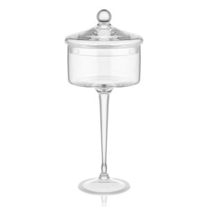 Farfurie de sticlă pentru biscuiți, Hermia, 742TMA2811, Transparent imagine