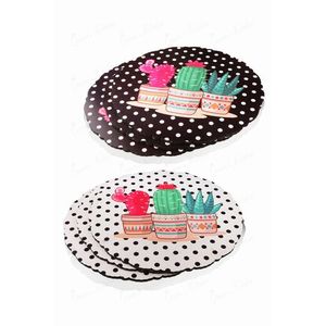 Set de covorașe de masă din lemn, Hermia, 196RWE5909, Alb/Negru imagine