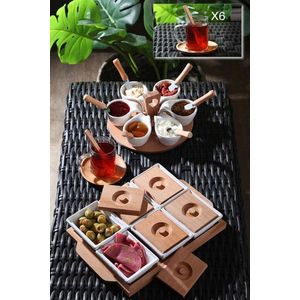 Set de mic dejun, Hermia, 196RWE2102, Tavă din lemn: 31, 5 x 22 cm (2 bucăți), Multicolor imagine