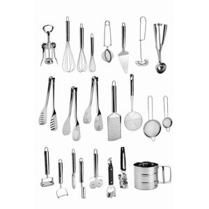 Set ustensile de bucatarie, Hermia, 196RWE4123, Set de ustensile de bucătărie (23 de piese), Argintiu imagine