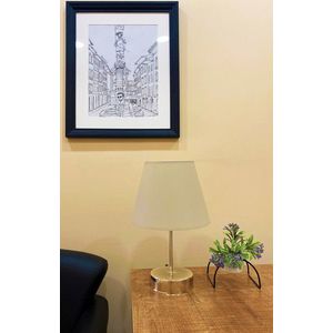 Lampa de masa, Opviq, 390FLH1703, Bej / Argintiu imagine