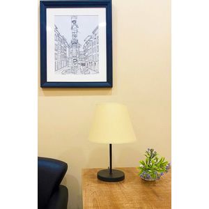 Lampa de masa, Opviq, 390FLH1710, Crem/Negru imagine