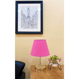 Lampa de masa, Opviq, 390FLH1713, Roz / Argintiu imagine