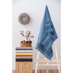 Prosop de baie, L'essentiel Maison, Twins, Albastru indigo imagine