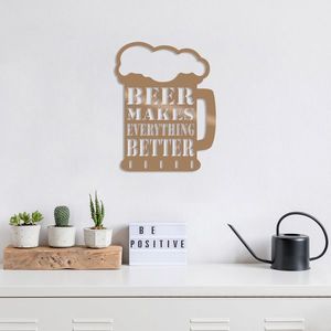 Decoratiune de perete, Beer, Dimensiune: 35 x 45 cm, Cupru imagine