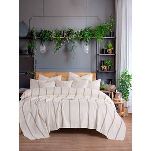 Cuvertura matlasata dubla, L'essentiel Maison, Braga, Camel imagine