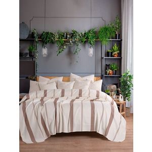 Cuvertura matlasata dubla, L'essentiel Maison, Lizbon, Camel imagine