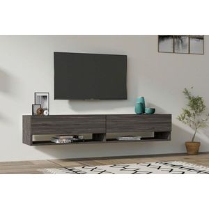 Comoda TV, Hanah Home, Arges, 141x31x30 cm, Antracit imagine