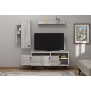 Comoda TV, Hanah Home, Clara, 175.2x58.6x35 cm, Gri imagine