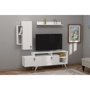 Comoda TV, Hanah Home, Clara, 175.2x58.6x35 cm, Alb imagine