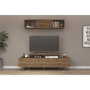 Comoda TV, Hanah Home, Alwin Unit, 150x49x31.6 cm, Maro imagine