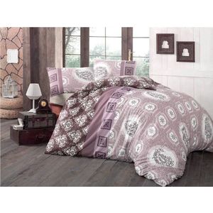 Lenjerie de pat dubla, Victoria, Ilgim, 4 piese, amestec bumbac, multicolor imagine