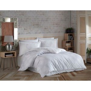 Lenjerie de pat pentru o persoana, 3 piese, 160x220 cm, 100% bumbac poplin, Hobby, Rachel, gri imagine