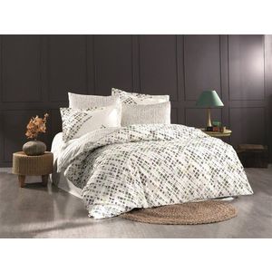 Lenjerie de pat pentru o persoana, 3 piese, 160x220 cm, 100% bumbac poplin, Hobby, Rithym, verde imagine