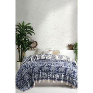 Cuvertura Double Pique, 200x240 cm, 100% bumbac, Fil, Viaden, albastru petrol imagine