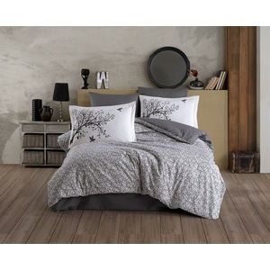 Lenjerie de pat dubla 4 piese, L'essentiel Maison, Arianna, Gri imagine