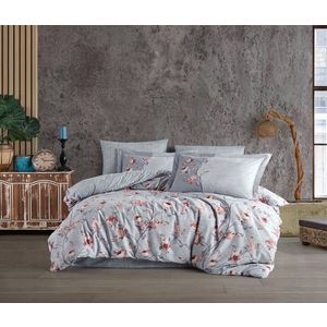 Lenjerie de pat dubla 4 piese, L'essentiel Maison, Benita, Gri imagine