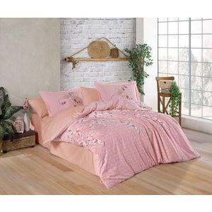 Lenjerie de pat dubla 4 piese, L'essentiel Maison, Missy, Roz pudra imagine