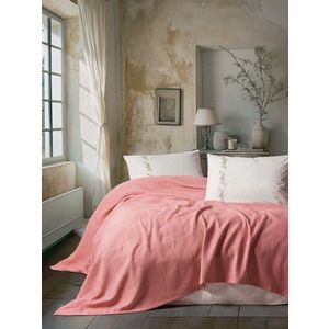 Set cuvertura pique Single, L'essentiel Maison, Joyce, Coral imagine