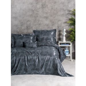 Set cuvertura de pat dubla 3 piese, L'essentiel Maison, Dafne, Albastru imagine