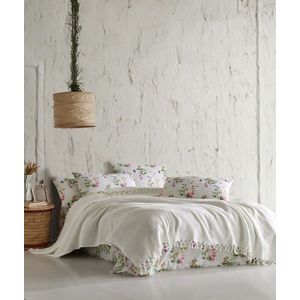 Set cuvertura pique dubla, L'essentiel Maison, Mona v2, Crem imagine