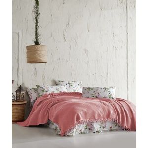 Set cuvertura pique dubla, L'essentiel Maison, Mona v2, Roz pudra imagine