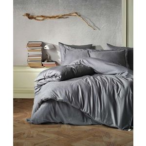 Lenjerie de pat dubla, L'essentiel Maison, Austin v2, Gri inchis imagine