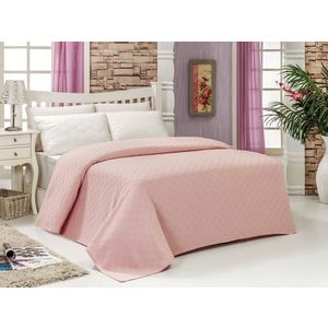 Cuvertura pique Single, L'essentiel Maison, Powder, Bumbac, Roz pudra imagine