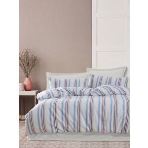 Lenjerie de pat dubla 3 piese, L'essentiel Maison, Zagreb, Bumbac;Poliester, Rosu albastru imagine