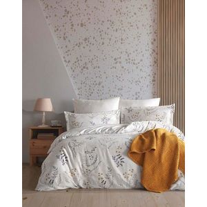 Lenjerie de pat dubla, L'essentiel Maison, Aqua, Alb / Gri / Portocaliu imagine