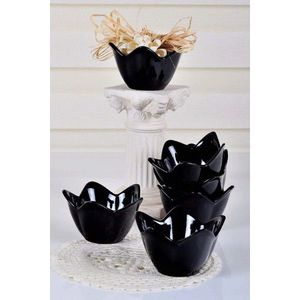 Set boluri pentru aperitive, Hermia, 275KRM1682, Antibacterian, Negru imagine