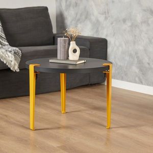 Masuta de cafea, Hanah Home, Fregoia, Antracit / Galben imagine