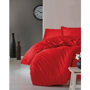 Lenjerie de pat dubla (DE), L'essentiel Maison, Elegant, Bumbac Satinat, Rosu imagine