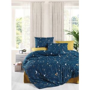 Lenjerie de pat pentru o persoana Single XL (DE), L'essentiel Maison, Sky, Albastru închis / Galben imagine