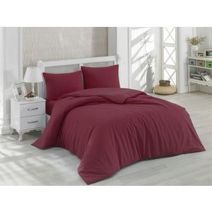 Lenjerie de pat dubla, L'essentiel Maison, Maroon v2, Maro imagine