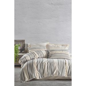 Lenjerie de pat dubla, L'essentiel Maison, Nidus, Gri / Crem imagine