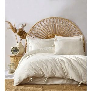 Lenjerie de pat dubla, L'essentiel Maison, Lucca, Crem imagine