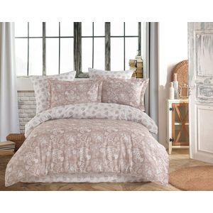 Lenjerie de pat pentru o persoana (FR), L'essentiel Maison, Azure, Pulbere / Alb imagine