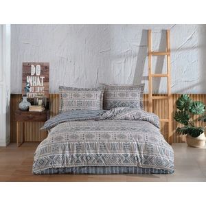 Lenjerie de pat pentru o persoana (FR), L'essentiel Maison, Sufi İkat v2, Bej / Albastru imagine