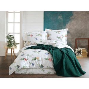 Lenjerie de pat dubla (EU) (IT), L'essentiel Maison, Crips, Alb / Verde / Albastru / Roz imagine