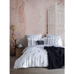 Lenjerie de pat pentru o persoana (FR), L'essentiel Maison, Kilyos, Alb/Albastru imagine